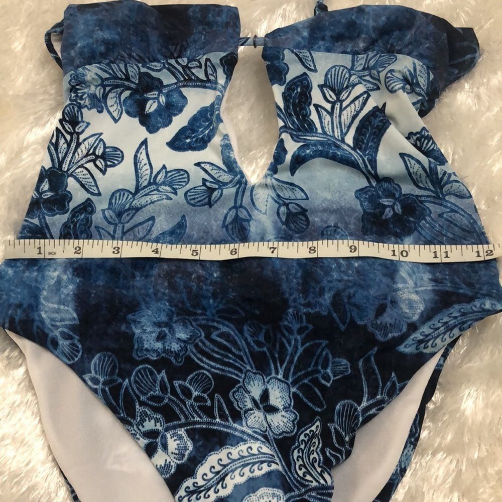 The Bikini Lab Floral Print Open Back One Piece S - image 6
